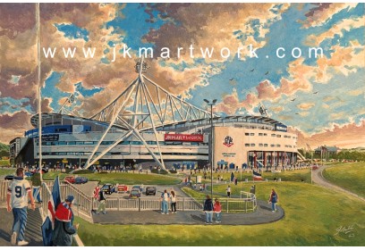 University of Bolton Stadium 'Going to the Match' Fine Art Print - Bolton Wanderers FC